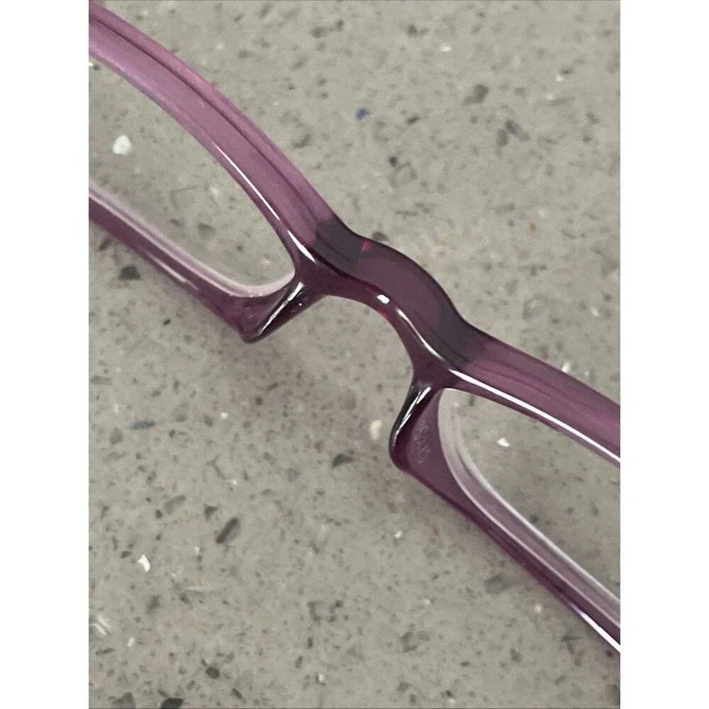 AZC220 COL 80 purple Eyeglasses Frames ONLY Rectangle Full Rim 49-15-135